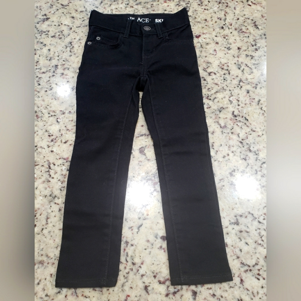 Childrens Place Kids Skinny Black Jeans Size 4